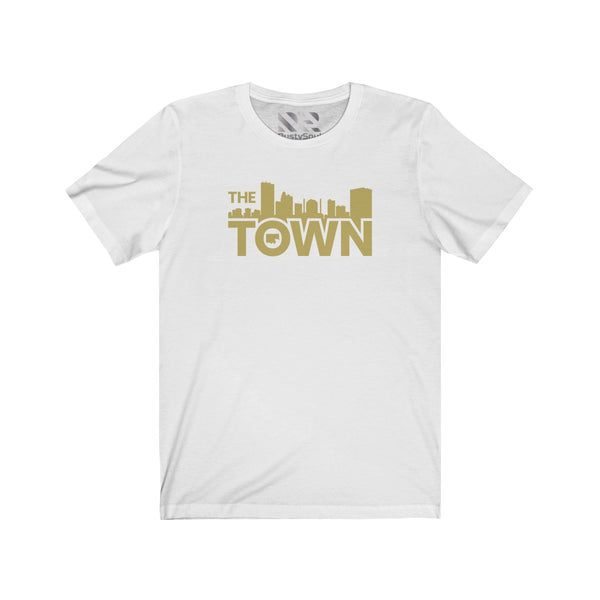 The Town "Skyline" (Gold) Unisex Jersey Short Sleeve Tee
