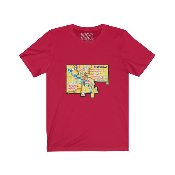 The Town "Map" Unisex Jersey Short Sleeve Tee