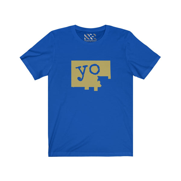 The Town "YO" (Gold) Unisex Jersey Short Sleeve Tee