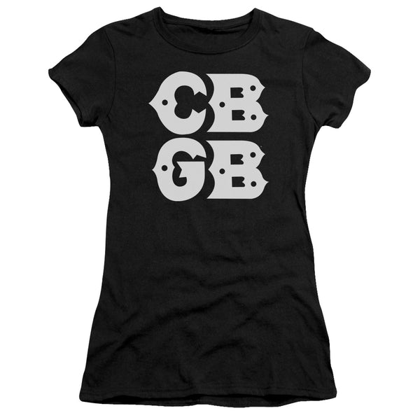 Cbgb - Stacked Logo Short Sleeve Junior Sheer