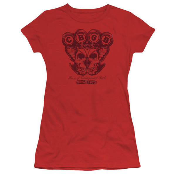 Cbgb - Moth Skull Short Sleeve Junior Sheer