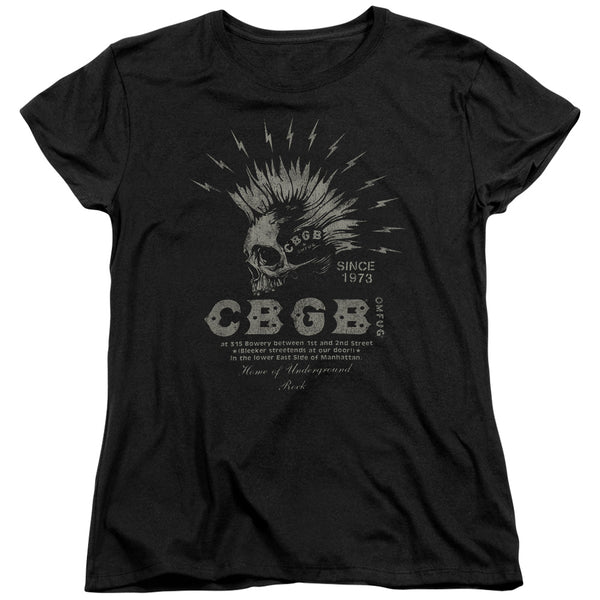 Cbgb - Electric Skull Short Sleeve Women's Tee