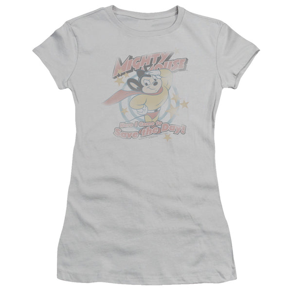 Mighty Mouse - At Your Service Short Sleeve Junior Sheer