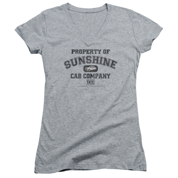 Taxi - Property Of Sunshine Cab Junior V Neck