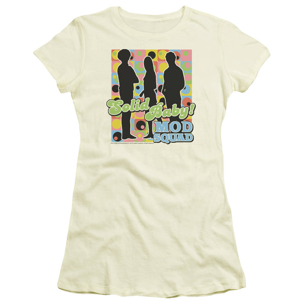 Mod Squad - Solid Mod Pattern Short Sleeve Junior Sheer