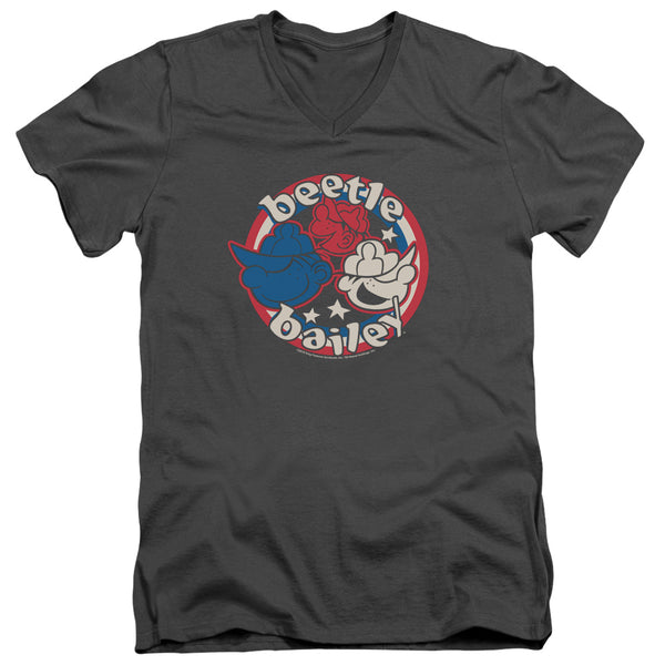 Beetle Bailey - Red White And Bailey Short Sleeve Adult V Neck
