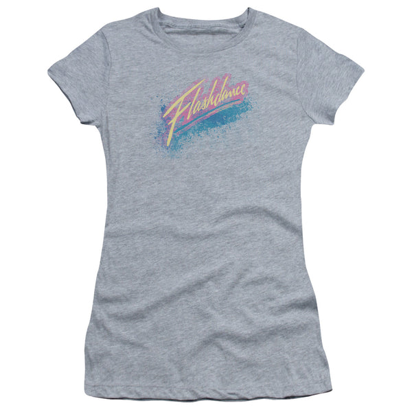 Flashdance - Spray Logo Short Sleeve Junior Sheer