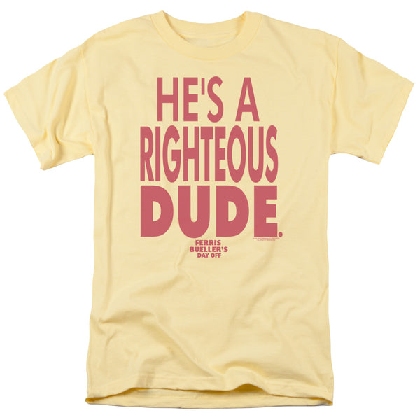 Ferris Bueller - Righteous Dude Short Sleeve Adult 18/1