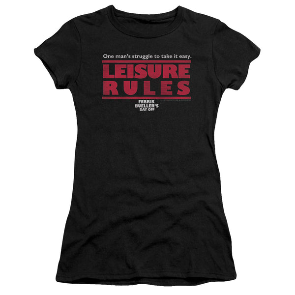 Ferris Bueller - Leisure Rules Short Sleeve Junior Sheer