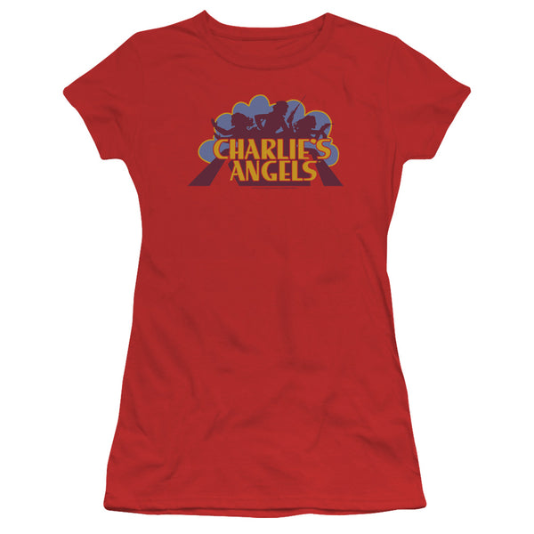 Charlies Angels - Faded Logo Short Sleeve Junior Sheer