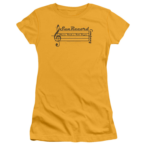 Sun Records - Music Staff Short Sleeve Junior Sheer