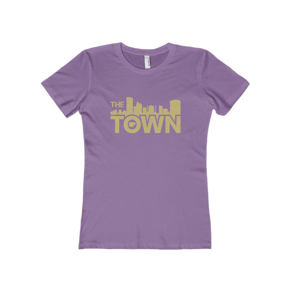 The Town "Skyline" (Gold) Women's The Boyfriend Tee