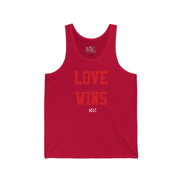 "LOVE WINS" Unisex Jersey Tank