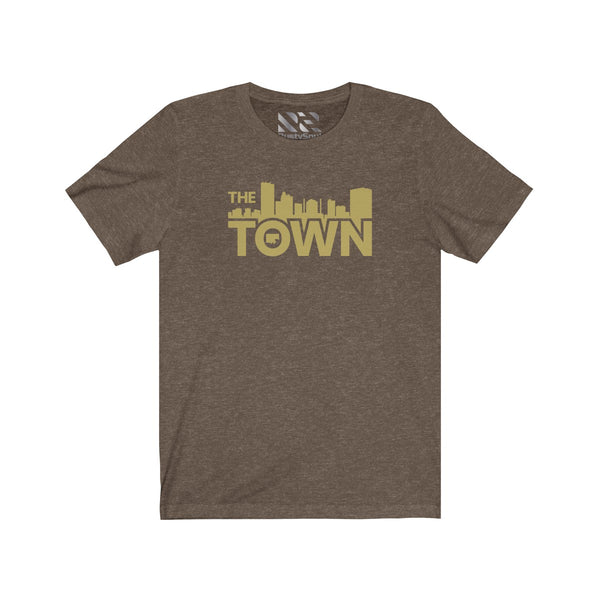 The Town "Skyline" (Gold) Unisex Jersey Short Sleeve Tee