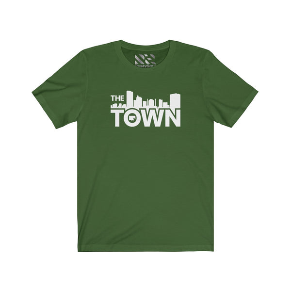 The Town "Skyline" (White) Unisex Jersey Short Sleeve Tee