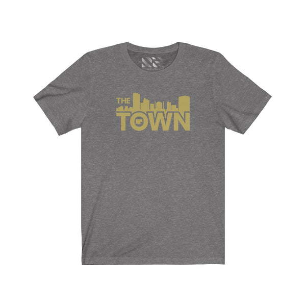 The Town "Skyline" (Gold) Unisex Jersey Short Sleeve Tee