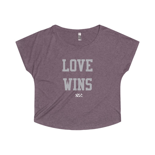 "LOVE WINS" Women's Tri-Blend Dolman