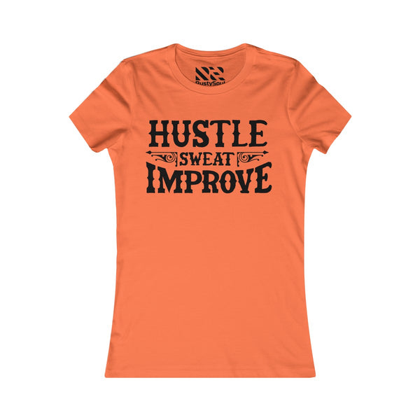 Hustle Sweat Improve--Tee Blk Lettering