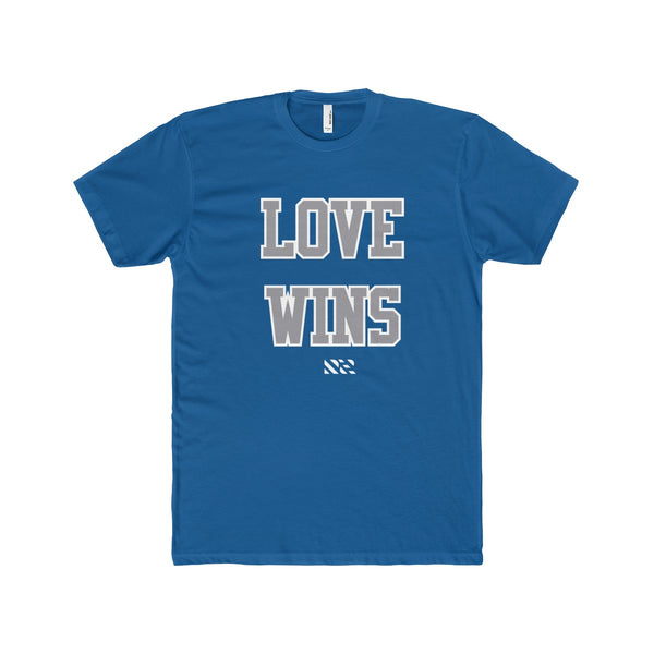 "LOVE WINS" Men's Cotton Crew Tee