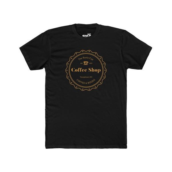 "Rusty Cup Coffee" Men's Cotton Crew Tee