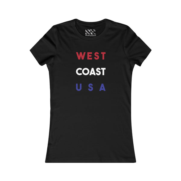 "West Coast USA" Women's Favorite Tee