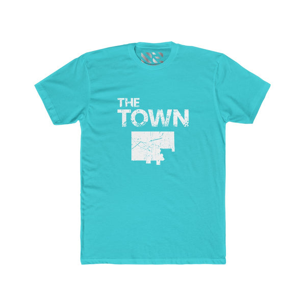 The Town 1 (White) Men's Cotton Crew Tee