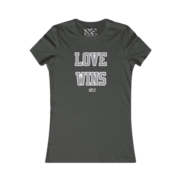 Love Wins (Gray & White) Women's Favorite Tee
