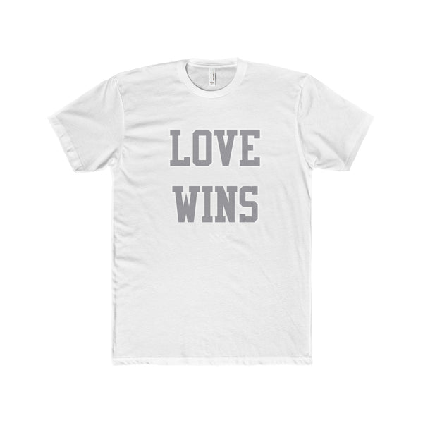 "LOVE WINS" Men's Cotton Crew Tee