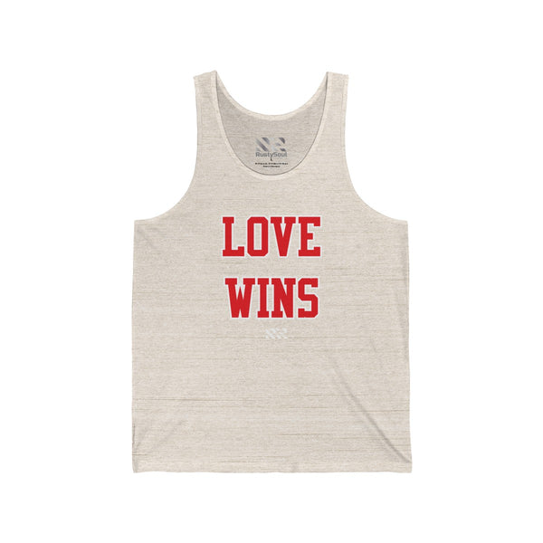 "LOVE WINS" Unisex Jersey Tank