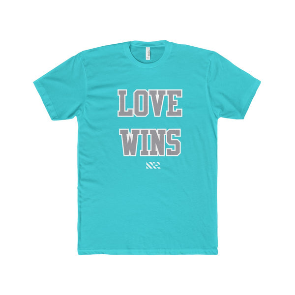 "LOVE WINS" Men's Cotton Crew Tee