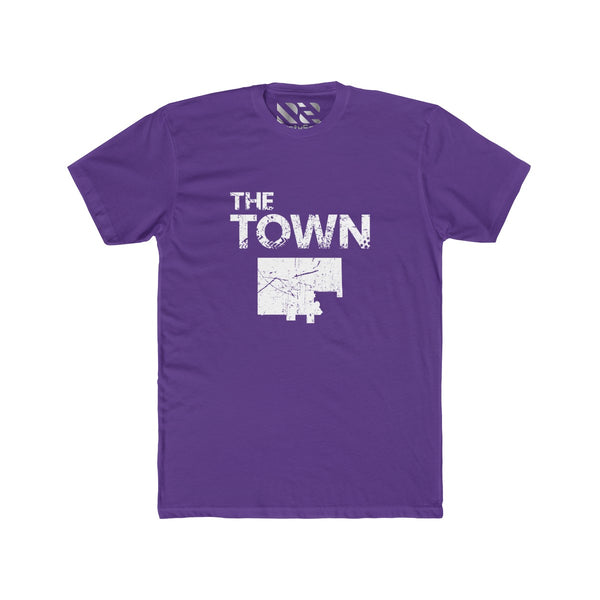 The Town 1 (White) Men's Cotton Crew Tee