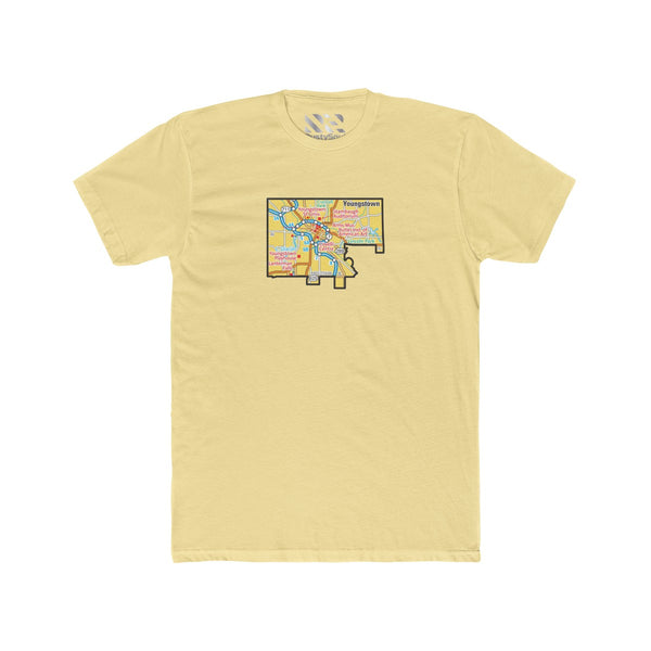The Town "Map" Men's Cotton Crew Tee