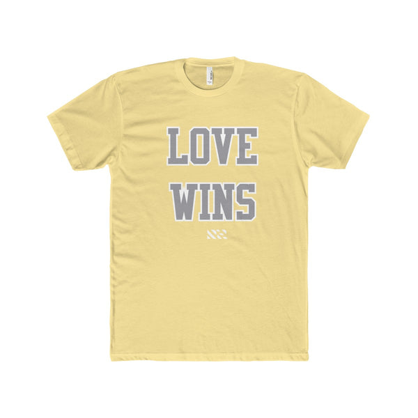 "LOVE WINS" Men's Cotton Crew Tee