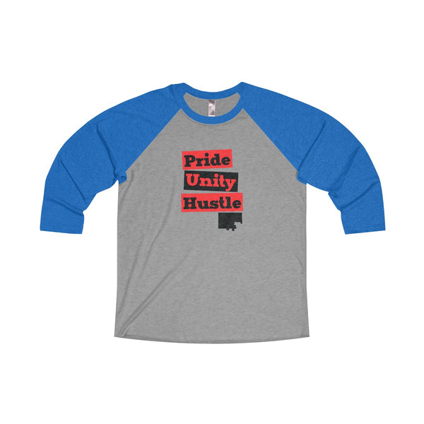 The Town "Prude Unity Hustle" Unisex Tri-Blend 3/4 Raglan Tee
