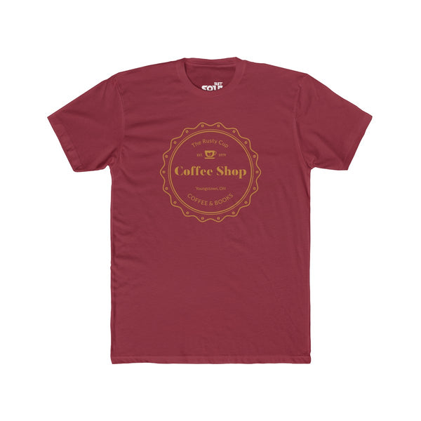 "Rusty Cup Coffee" Men's Cotton Crew Tee
