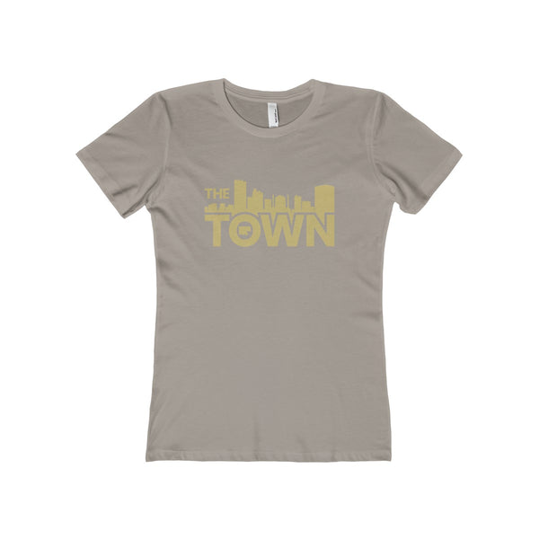 The Town "Skyline" (Gold) Women's The Boyfriend Tee