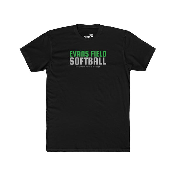 "Evans Field Softball" Men's Cotton Crew Tee