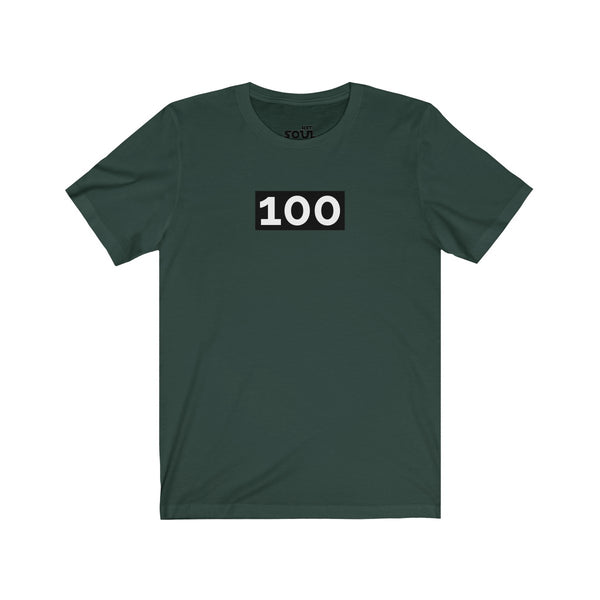 "100" Unisex Jersey Short Sleeve Tee