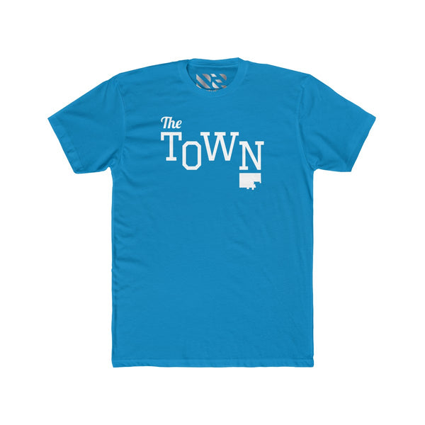 The Town 2 (White) Men's Cotton Crew Tee