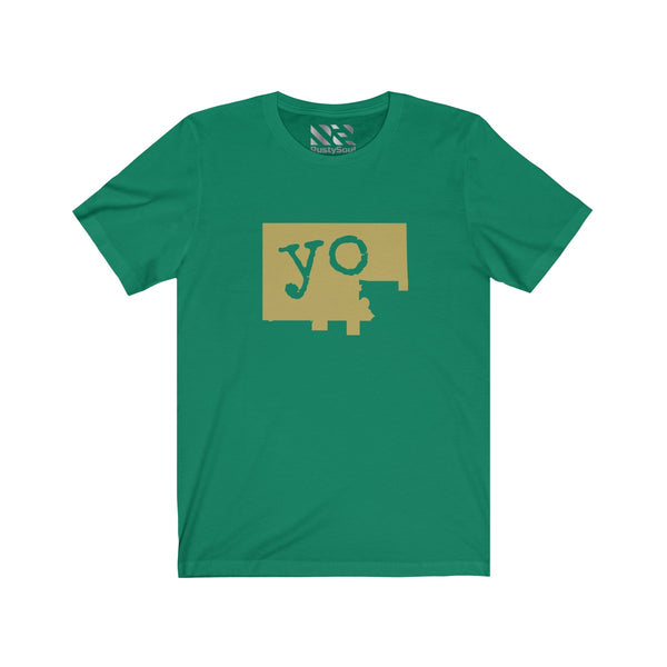 The Town "YO" (Gold) Unisex Jersey Short Sleeve Tee
