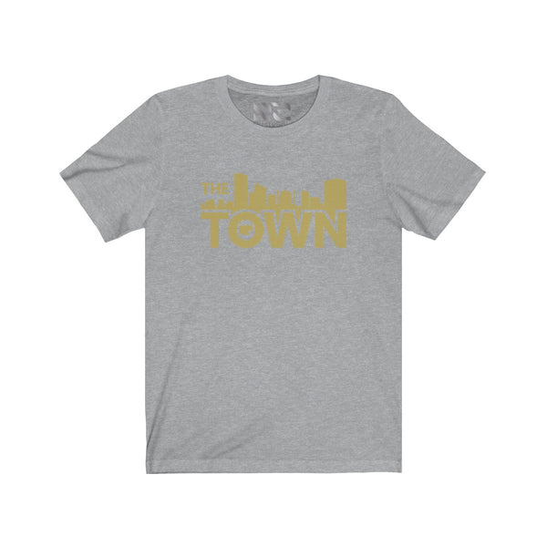The Town "Skyline" (Gold) Unisex Jersey Short Sleeve Tee