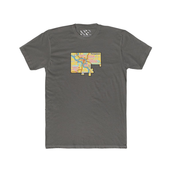 The Town "Map" Men's Cotton Crew Tee