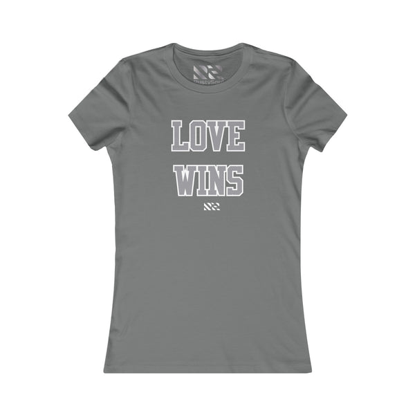 Love Wins (Gray & White) Women's Favorite Tee