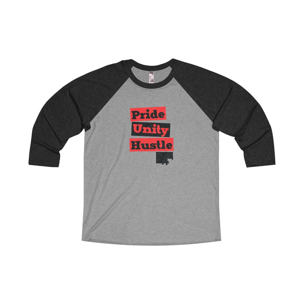 The Town "Prude Unity Hustle" Unisex Tri-Blend 3/4 Raglan Tee