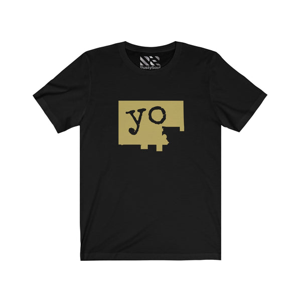 The Town "YO" (Gold) Unisex Jersey Short Sleeve Tee