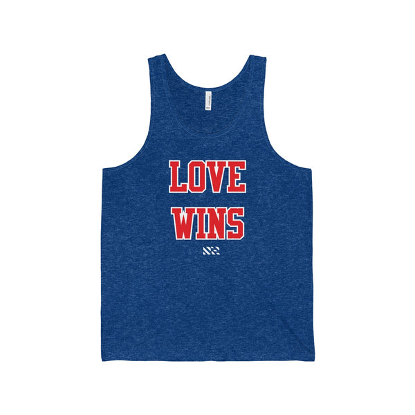 "LOVE WINS" (Red & White) Unisex Jersey Tank