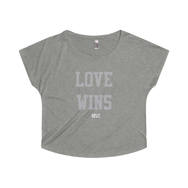 "LOVE WINS" Women's Tri-Blend Dolman