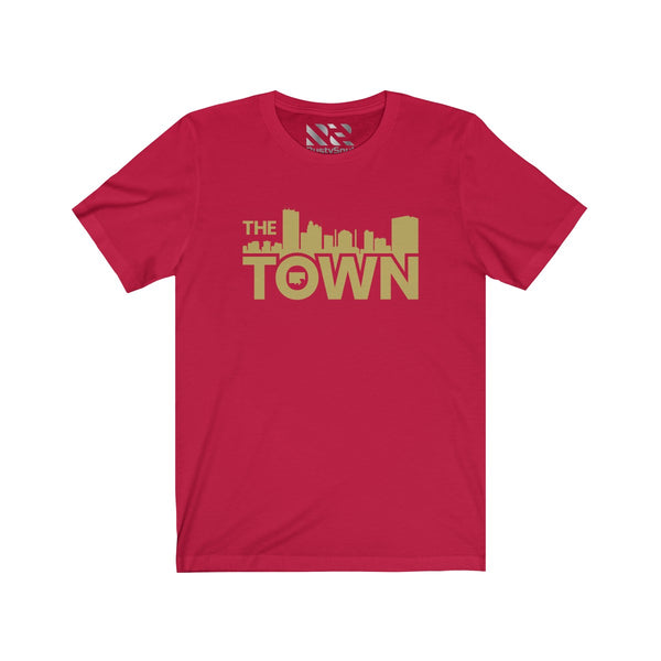 The Town "Skyline" (Gold) Unisex Jersey Short Sleeve Tee