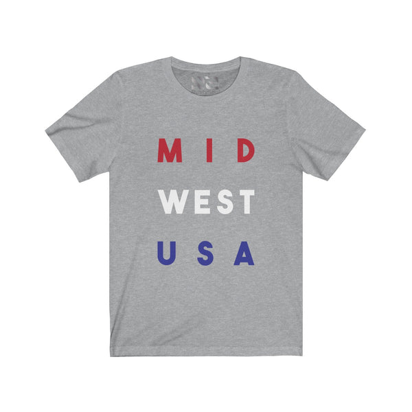 "Mid West USA" Unisex Jersey Short Sleeve Tee