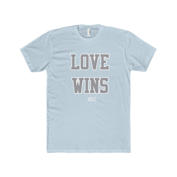 "LOVE WINS" Men's Cotton Crew Tee